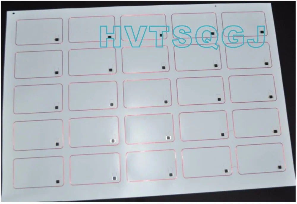 

Free Shipping (500pcs/lot) HF nfc fm08 A3 rfid PVC pretam /PVC inlay