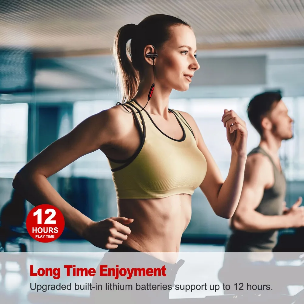 Oneodio супер бас Bluetooth наушники беспроводные с крючком IPX7 водонепроницаемый для