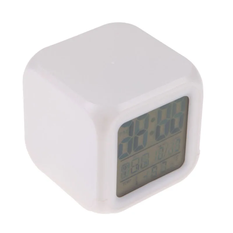 СВЕТОДИОДНЫЙ цифровой светящийся будильник с 7 цветами термометр часами | Дом и