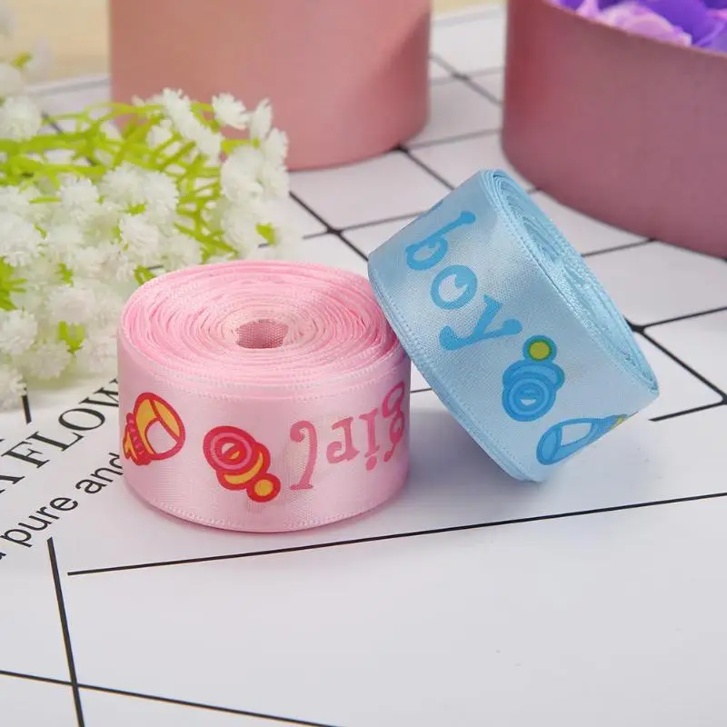 10 ярдов/розовый/комплект для вечеринки Baby Shower девушка резиновый детский душ бумажные пакеты для День рождения DIY Подарочная коробка для украшения