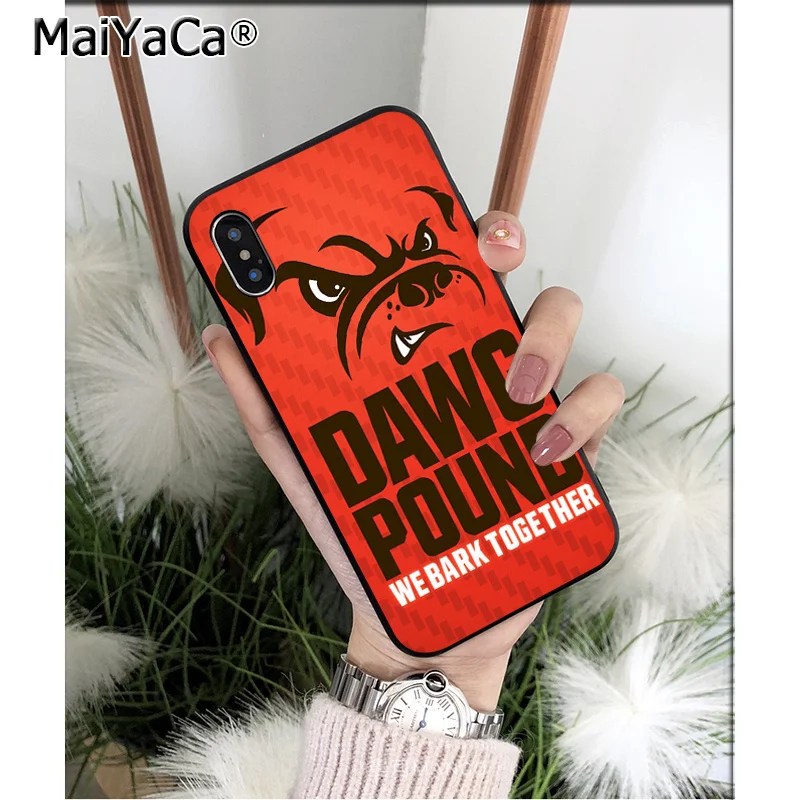 MaiYaCa Cleveland Browns TPU мягкий черный чехол для телефона, чехол для Apple iPhone 8 7 6 6S Plus X XS MAX 5 5S SE XR мобильных телефонов