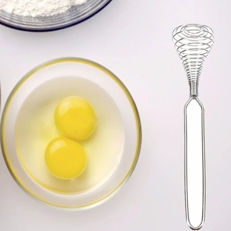 1 Pc High Quality Stainless Steel Egg Beater Spiral Whisk Stiring Mini Cream Stirrer Kitchen Tool | Дом и сад