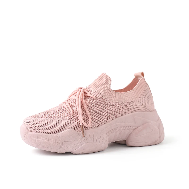 Mesh breathable hollow casual running shoes women's thick-soled versatile net red super fire outdoor walking women | Обувь