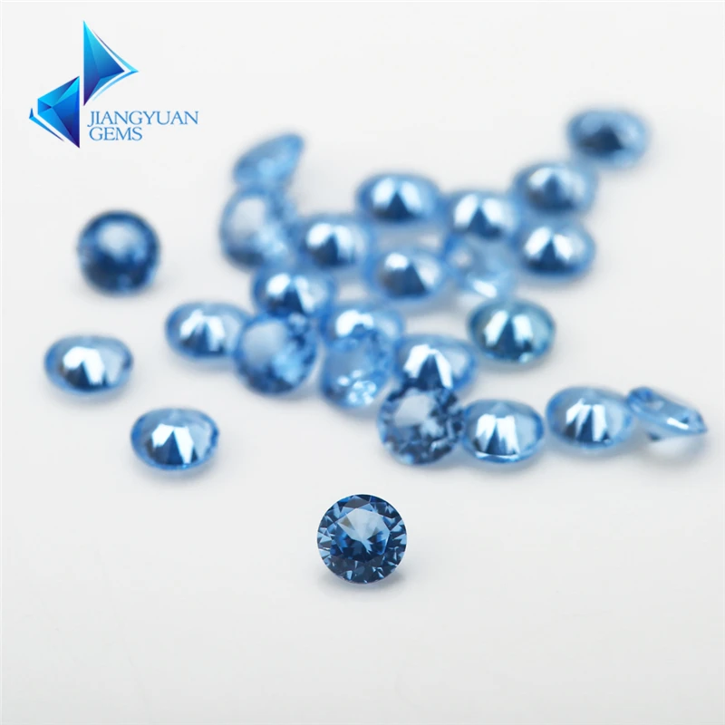

Size 1mm~3mm 109# Round Cut Synthetic Spinel Blue Gems Stone For Jewelry Stone