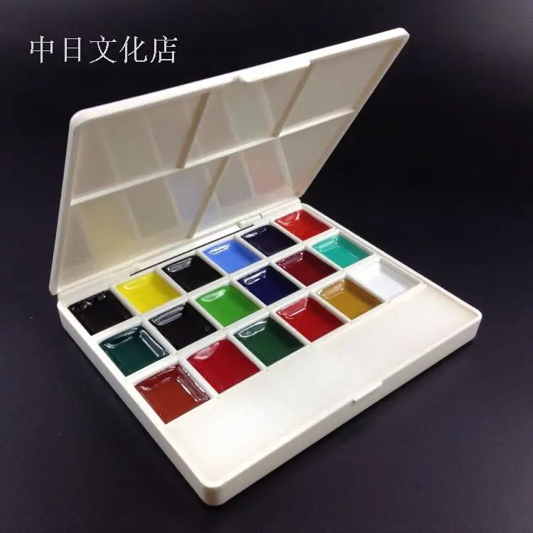 portable 18 colors Водные цветные 8/12/18/24/35/48/60/72 Высокое качество Твердые акварельные Краски жемчуг светильник портативная цветная коробка для Рисование инструмент для живописи - Цвет: portable 18 colors