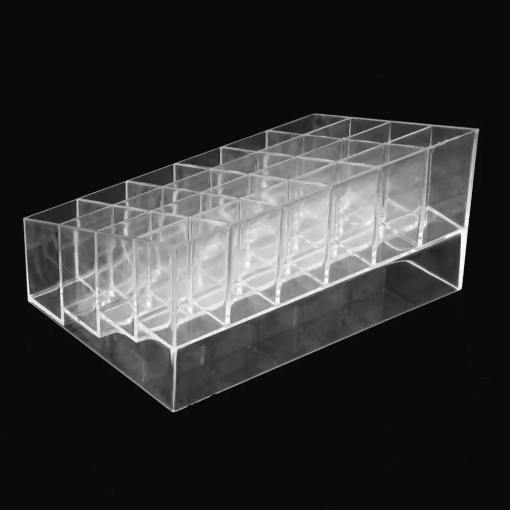 Горячая 24 держатель для губной помады стенд прозрачный акриловый косметический