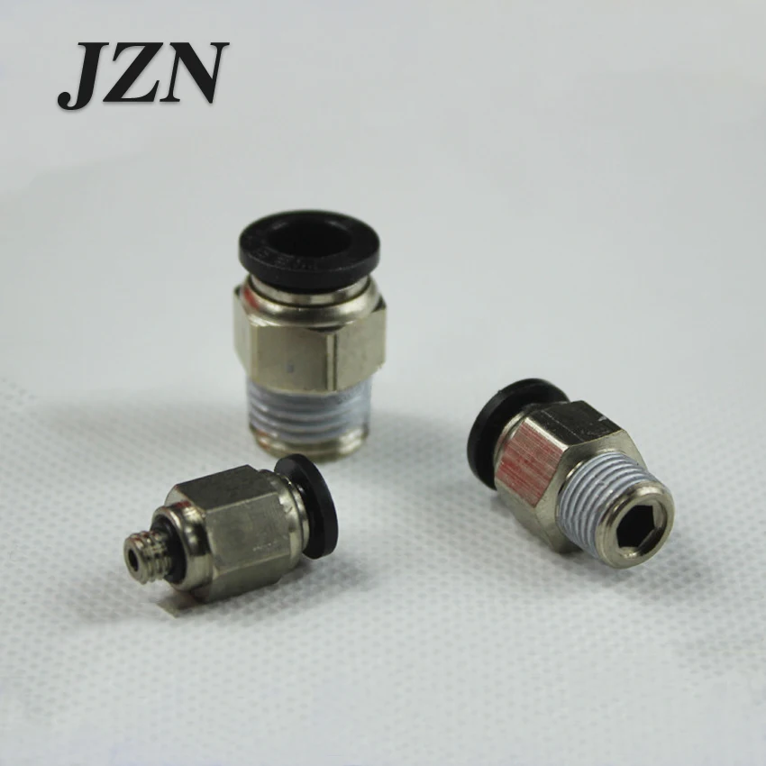 

(5 шт./лот) черный медный никель быстроразъемный резьбовой 4-M5 трахеальная Вставка 10-03 / 12-04