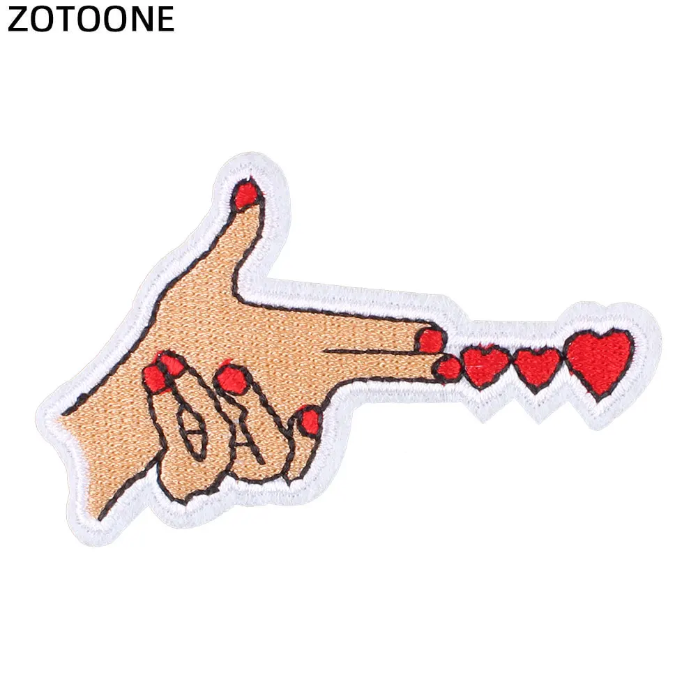 ZOTOONE сердца заплаты полоски на одежде Diy Шить Airsoft патч значки наклейки для