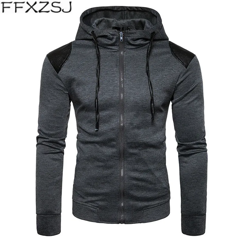 FFXZSJ европейские размеры Новинка повседневная мужская куртка с капюшоном и