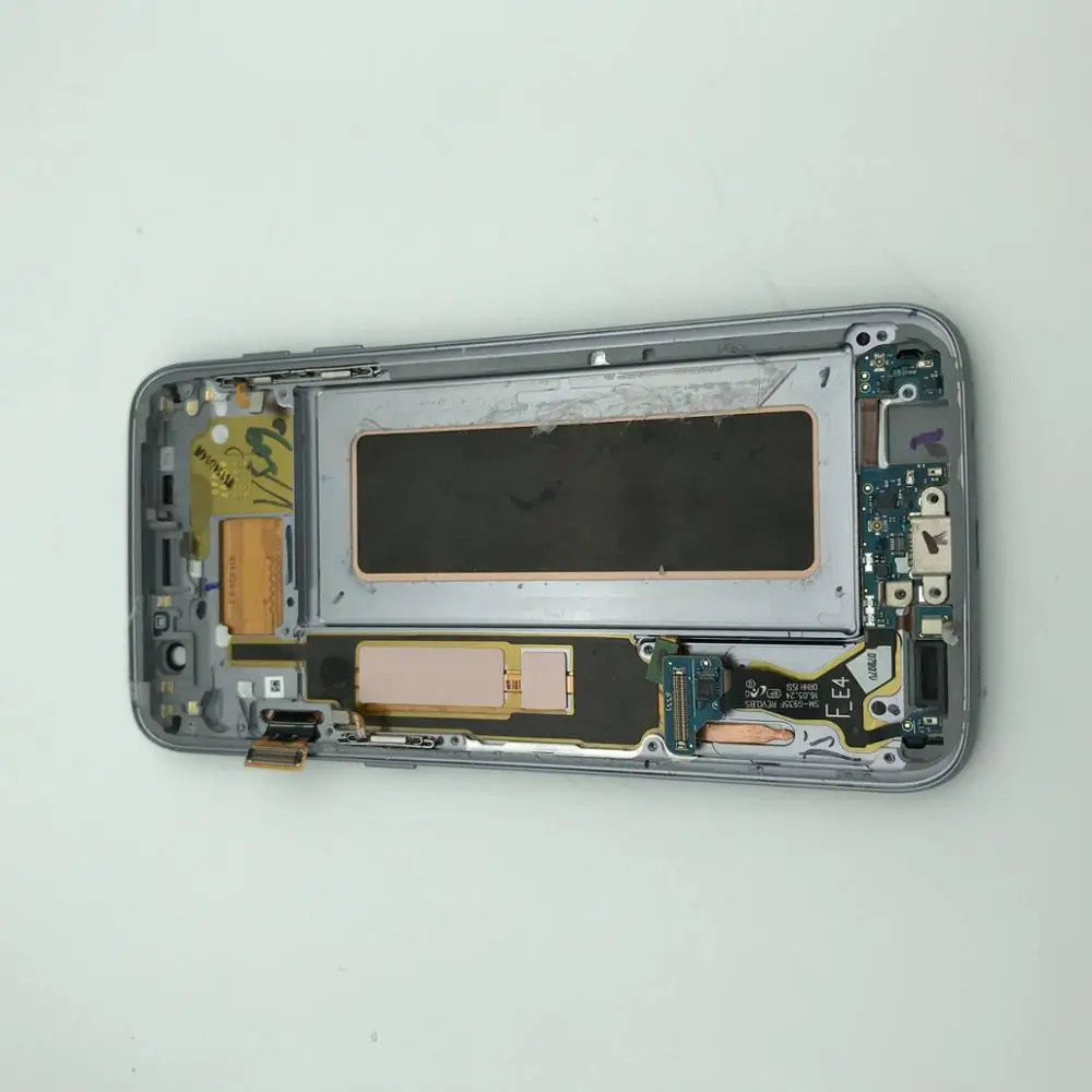ЖК экран с дигитайзером для Samsung Galaxy S7 edge сенсорный со средней рамкой 100%