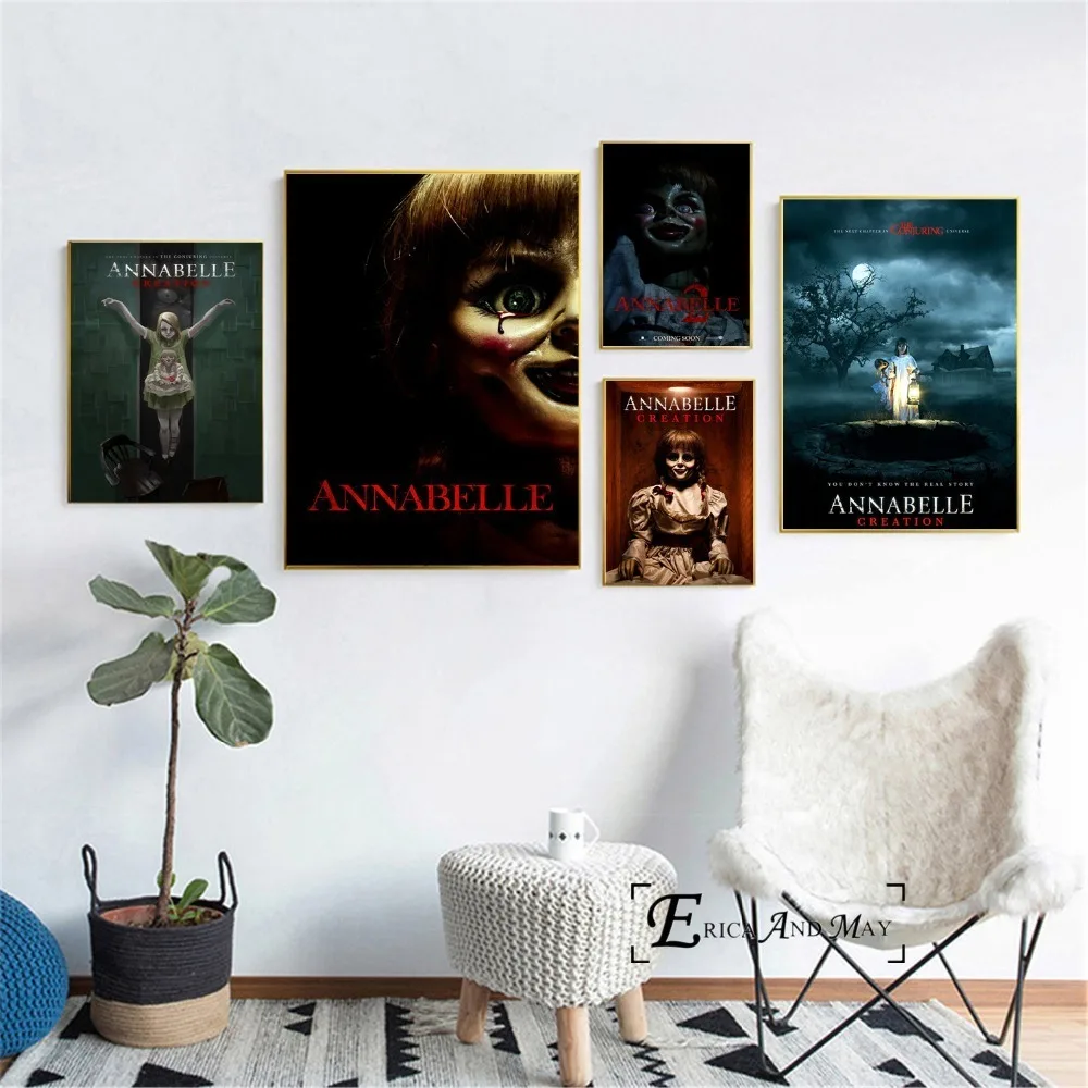 Annabelle художественные плакаты с изображением фильма ужасов и принтами настенная