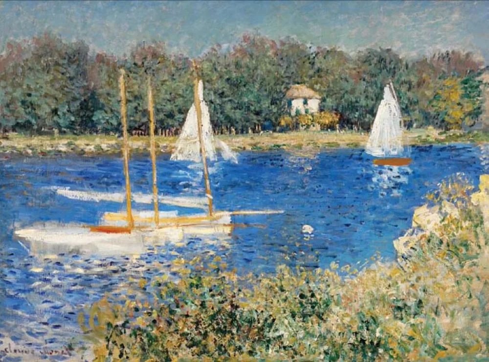 

High quality Oil painting Canvas Reproductions The Seine at Argenteuil (1874) By Claude Monet hand painted