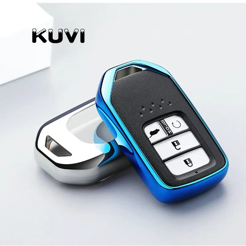 Новый мягкий ТПУ чехол для автомобильного ключа Honda Hrv Civic 2017 Accord 2003 2007 Cr v
