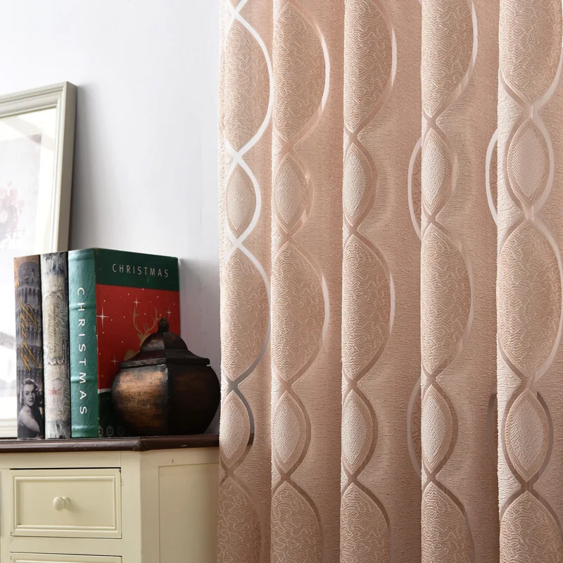 NAPEARL Короткие шторы в полоску жаккардовые капли для спальни окна нитки ткань