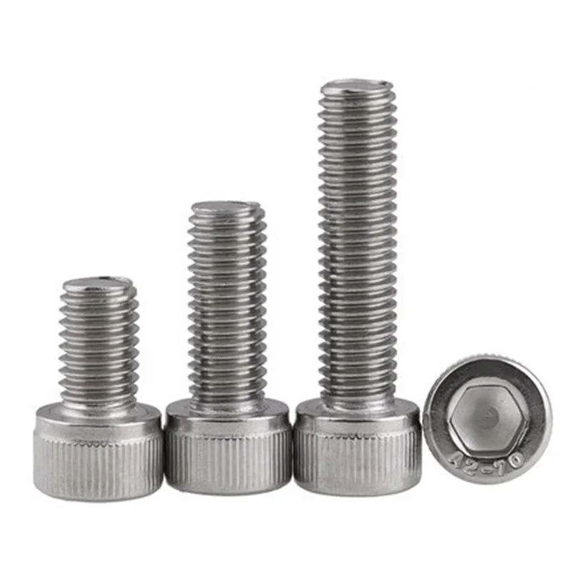 

10pcs M6 stainless steel hexagon socket head cap screws cylindrical side cup heads socket sides hatscrews 8mm-40mm length