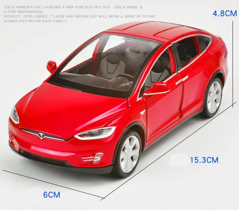 Автомобильные модели из 1:32 сплава с высокой имитацией Tesla MODELX90 металлические