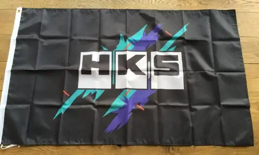 HKS флаг 90x150 см с 100D полиэстер на заказ цифровой печати односторонний баннер