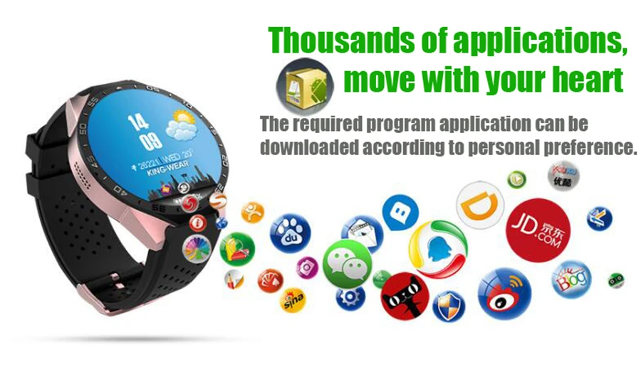 Android KW88 1,39 дюймовый экран высокой четкости wifi 3g gps MTK6580 Четырехъядерный 4G+ 512 M сердечного ритма Bluetooth спортивные Смарт-часы