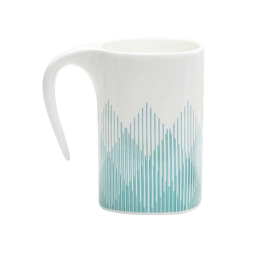 Забавная кружка из костяного фарфора модная полосатая для влюбленных