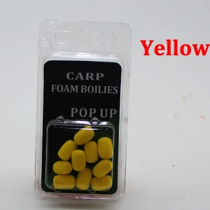 Yellow 10 шт. метод подачи рыболовный инструмент фидерная ловля карпа двухцветная пена приманки черный и желтый рыболовные снасти аксессуары - Цвет: Yellow