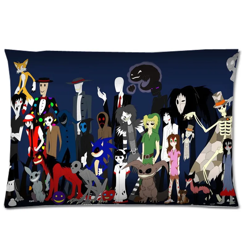 Модные Creepypasta Family Мягкий Чехол на подушку полиэфирная наволочка Прямоугольник