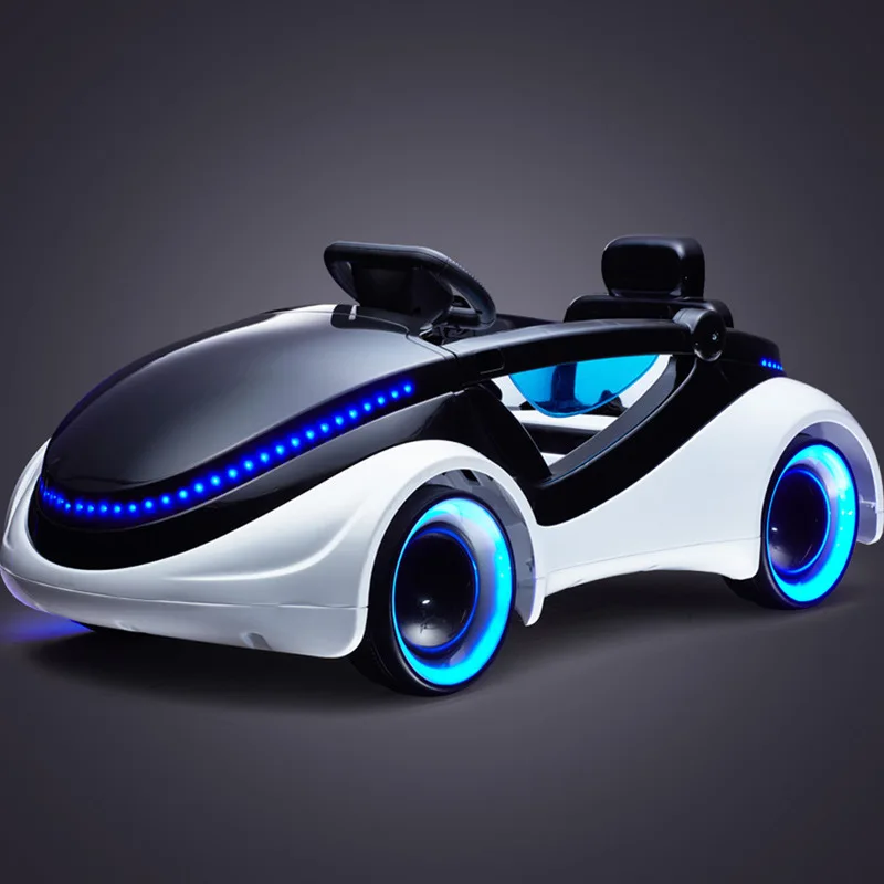 Детский Электрический автомобиль научная фантастика четырехколесный автомобиль с дистанционным управлением любимый подарок ребенку - Цвет: white
