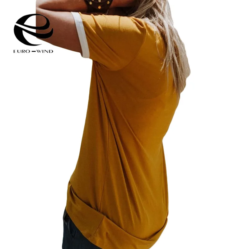 2019 Большие размеры женская футболка летние топы с короткими рукавами Bring On The Sunshine