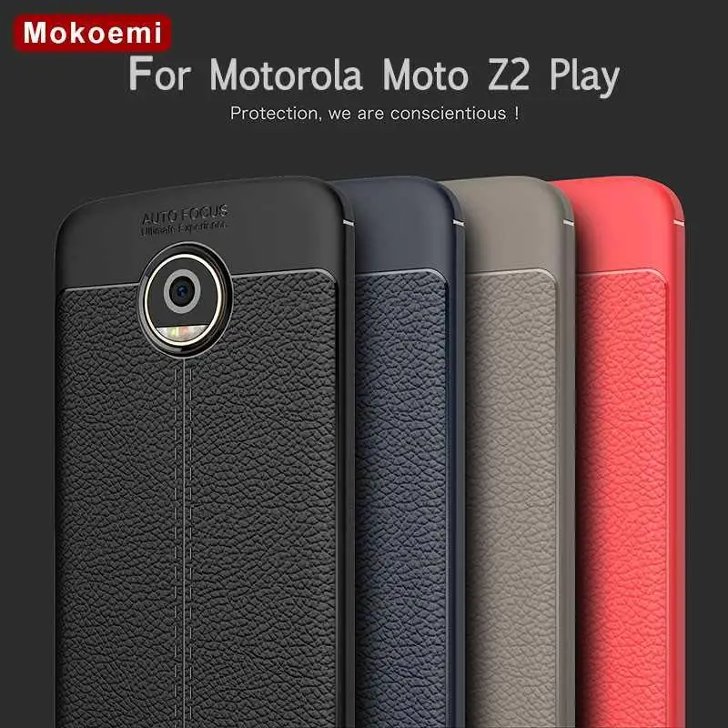 Mokoemi Fashion Lichee Pattern Shock Proof Soft 5.5&quotFor Motorola Moto Z2 Play Case For Phone Cover |