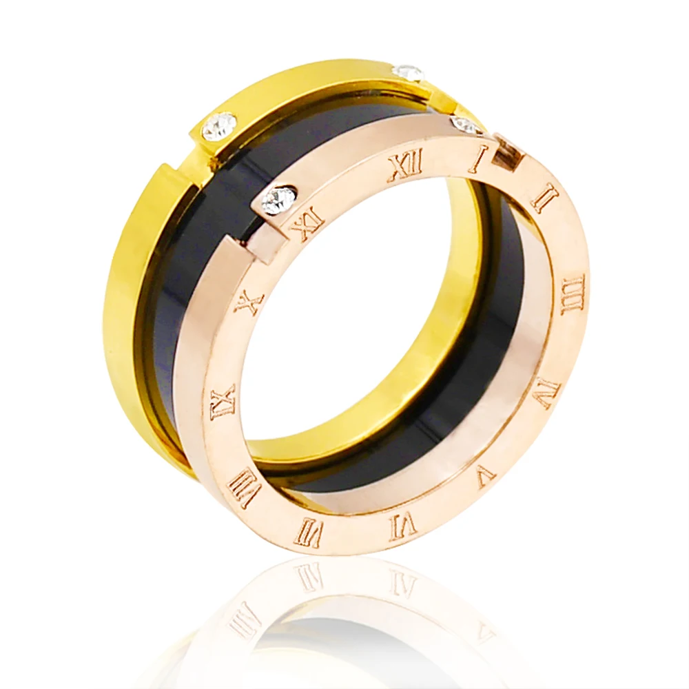 Новый бренд модное керамическое кольцо с двумя клипсами из нержавеющей стали - Фото №1