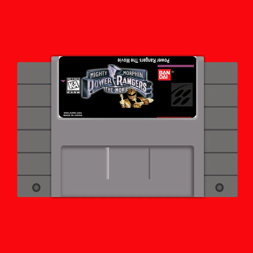Power Rangers The Movie 16 bit большая серая игровая карта для США NTSC игровой плеер