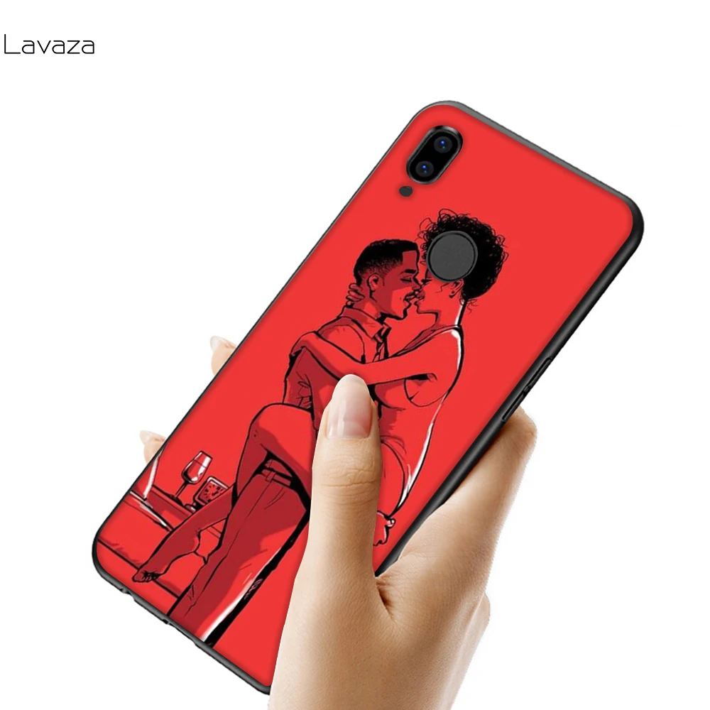 Lavaza арте афро пара Поцелуй мягкий чехол для телефона с изображением цветов Huawei Mate