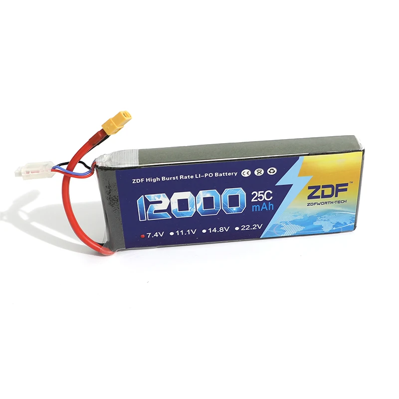 ZDF 12000mAh 7 4 V 2S 25C RC Lipo батарея для вертолета S1000 Дрон FPV UAV автомобиль Лодка | Игрушки и
