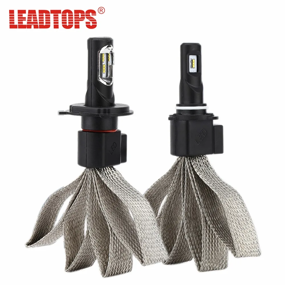LEADTOPS яркие Автомобильные фары H1 H4 H7 светодиодный H8 H9 H11 H3 9007 9005 9006 автомобильные