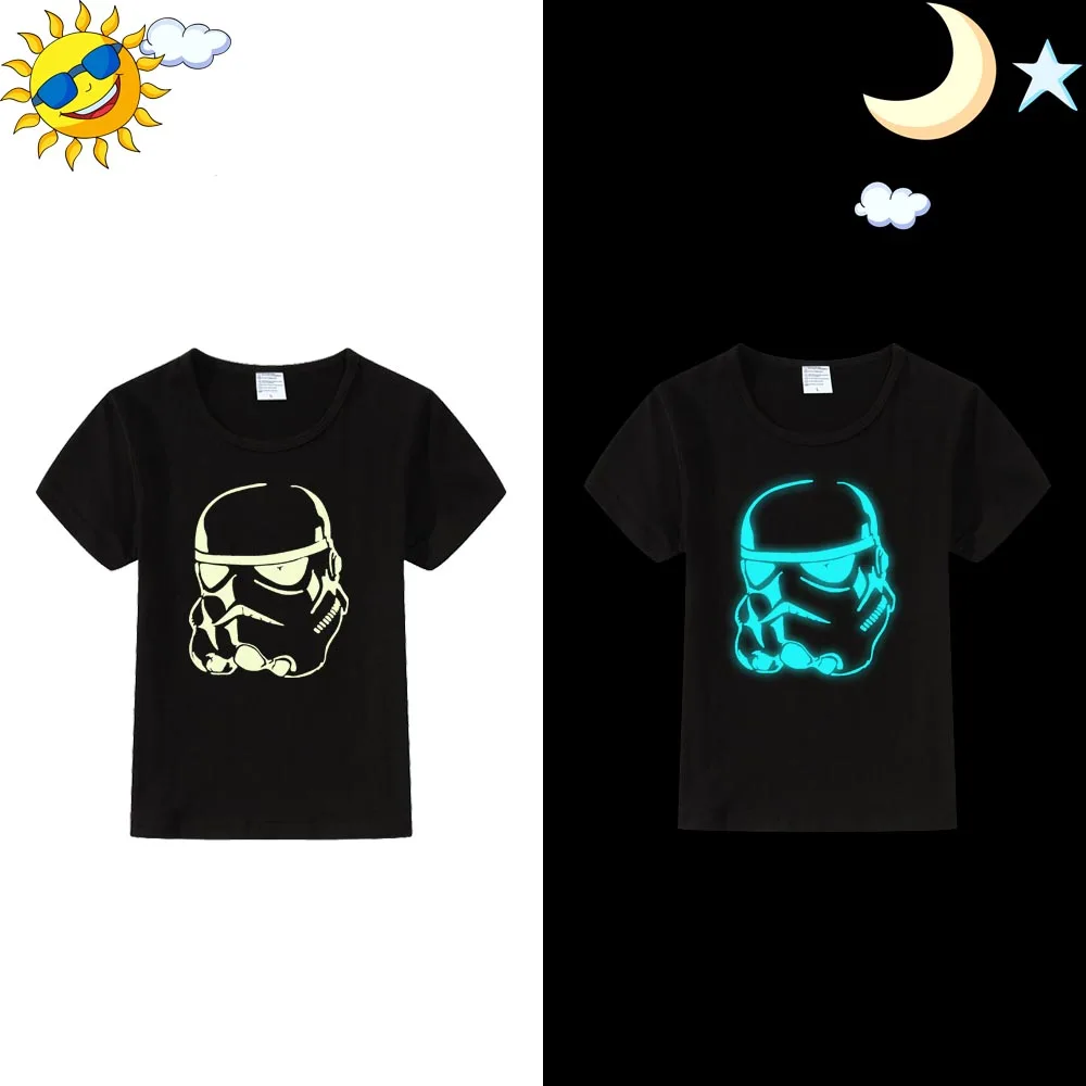 Short Sleeve LYTLM/подростковая одежда для девочек, футболка со Звездными войнами, винтажные футболки с короткими рукавами для маленьких девочек, детские футболки с Дартом Вейдером, Camiseta для мальчиков - Цвет: Short Sleeve