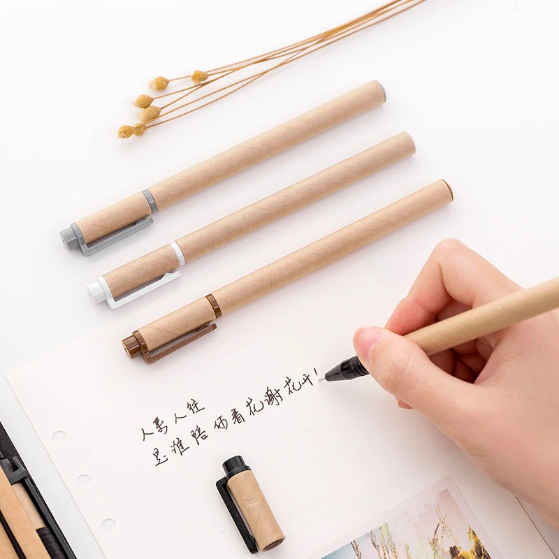 10 шт./компл. гелевая ручка из крафт-бумаги милые школьные и офисные