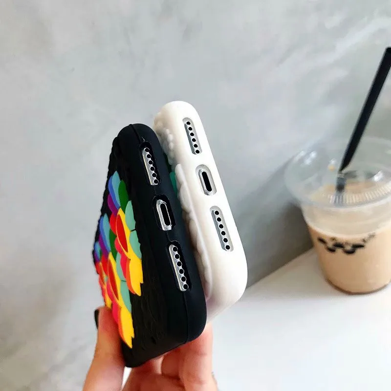 Чехол Smile цвета радуги для iphone XS XSmax чехол XR X 7 6S 6 8 Plus с подсолнечником