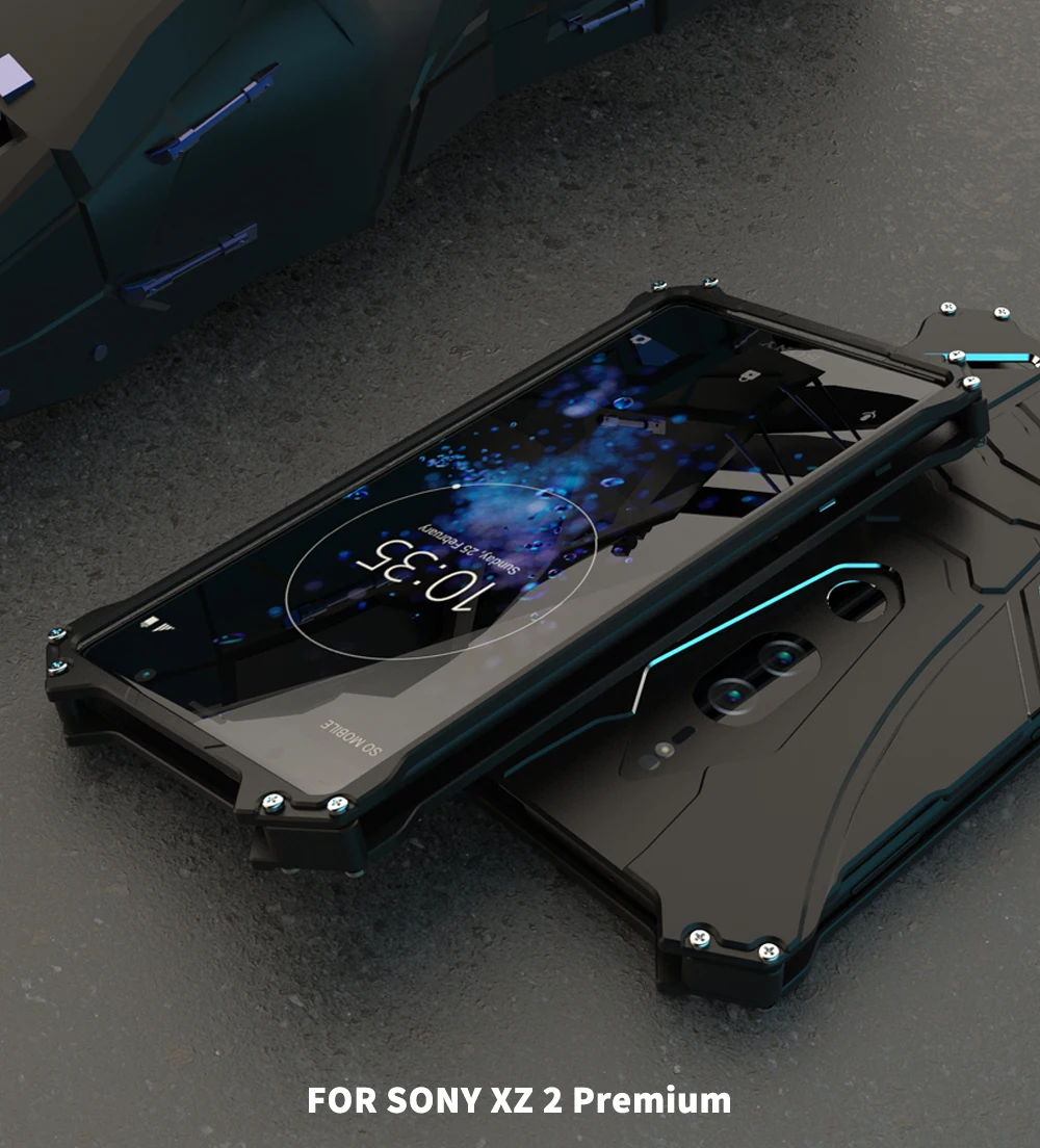 Для Sony Xperia XZ2 Premium BATMAN Luxury Doom Heavy Duty Armor Metal CNC Phone Cases for Coque | Мобильные телефоны и