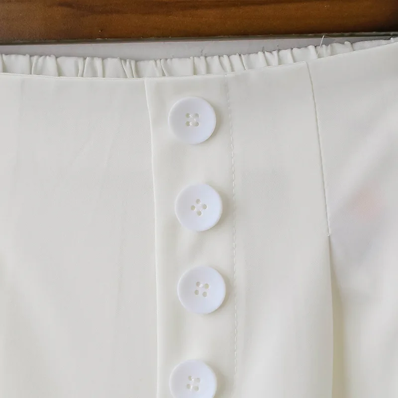 Gplus шорты женские летние Корейский Стиль Высокая талия пуговицы свободные ноги