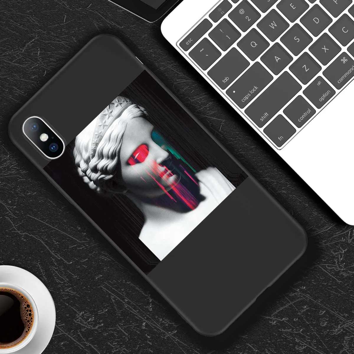 Lovebay для iPhone 11 Pro Max 6 6s 7 8 Plus X XR XS Max 5 5S SE чехол для телефона мультяшная статуя абстрактное искусство окрашенный Мягкий ТПУ чехол - Цвет: T2