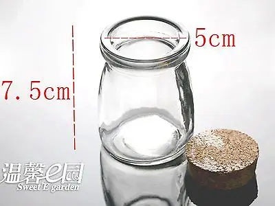 Прозрачные пустые стеклянные микро флаконы желаний с пробкой 75 мм сказочный сад |