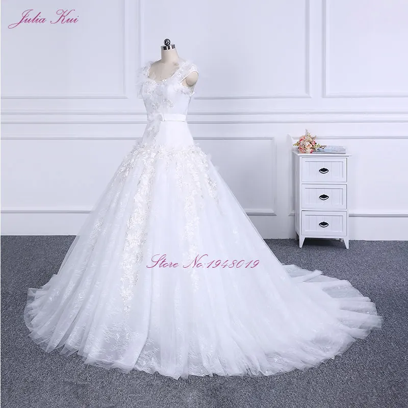 2019 Ruffled Silky Satin Bride Elegant Ball Gown Wedding Dress With Bow Sashes Vestido De Noiva | Свадьбы и торжества