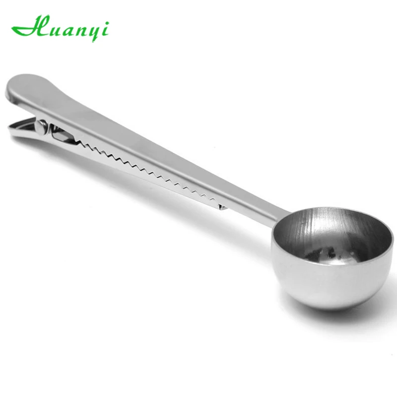 1 шт. Многофункциональный Нержавеющая сталь Кофе Совок с зажимом чай мерная