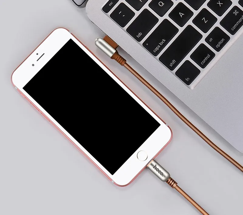 HOCO 2.4A цинковый сплав 90 usb-кабель для Apple iPhone 116 7 plus 8 X Xs Max XR Быстрая зарядка оригинальное зарядное устройство провод синхронизации данных