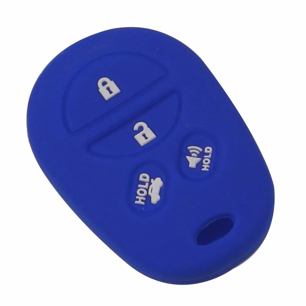 

jingyuqin 15ps Remote FOB 4 Buttons Car-Styling Key Cover Case Skin For Toyota Sienna/Tundra/Sequoia Procted