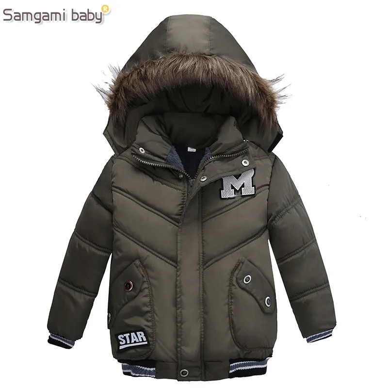 Куртка SAMGAMI BABY для мальчиков теплая хлопковая верхняя одежда с капюшоном