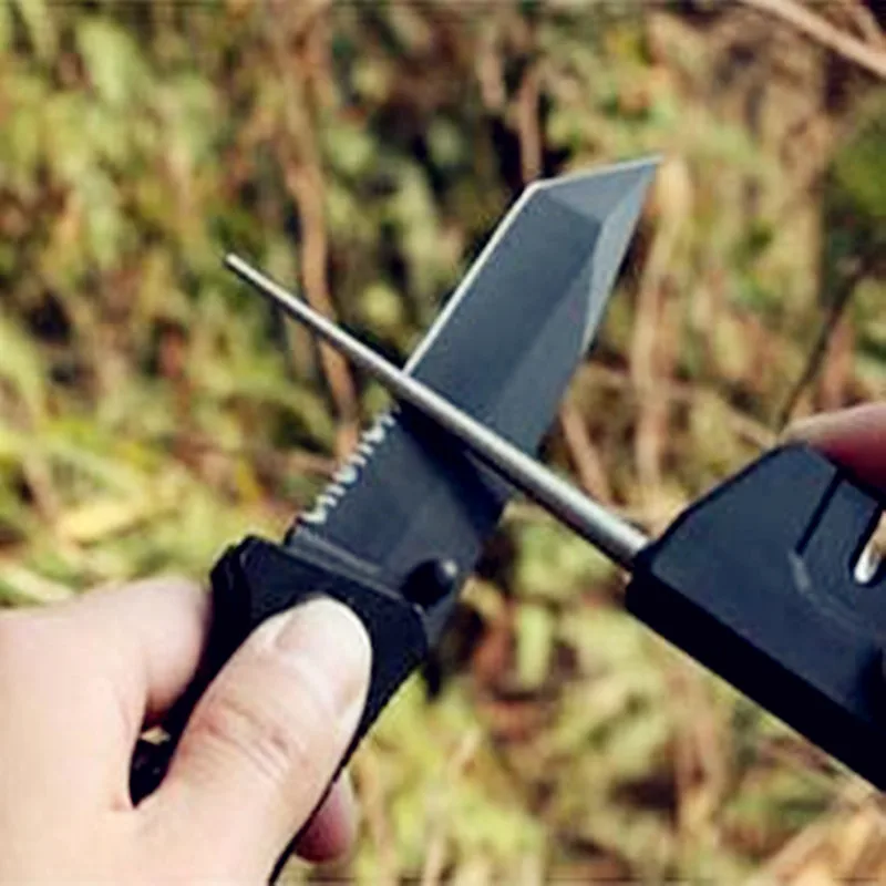 

4 in 1 Portable Sharpening Tool Multifunctional Outdoor Tungsten Steel knife sharpener Very compact and lightweight sharpener