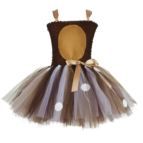 Just dress На Рождество и Хеллоуин; оленя для девочек, юбка-пачка платье для новорожденного для малышей и детей постарше в виде животного с хвостом-Косплэй костюм двух до шести лет модный детский набор на день рождения Pageant Платья для вечеринок - Цвет: Just dress