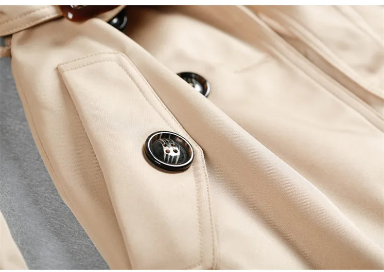 Brand Women Long Trench Coat Korean Spring 2018 New Solid Double-Breasted Belt Slim Autumn Single Thin Section CH260 | Женская одежда