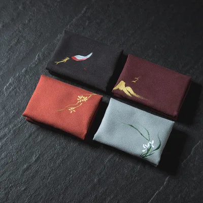 Двухслойное бархатное чайное полотенце из микрофибры впитывающее