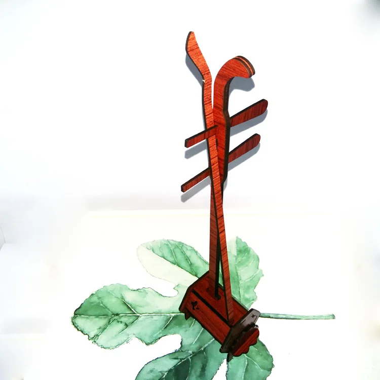 3D Деревянный Китайский инструмент Пазлы китайский Erhu DIY модель сборки щипковые